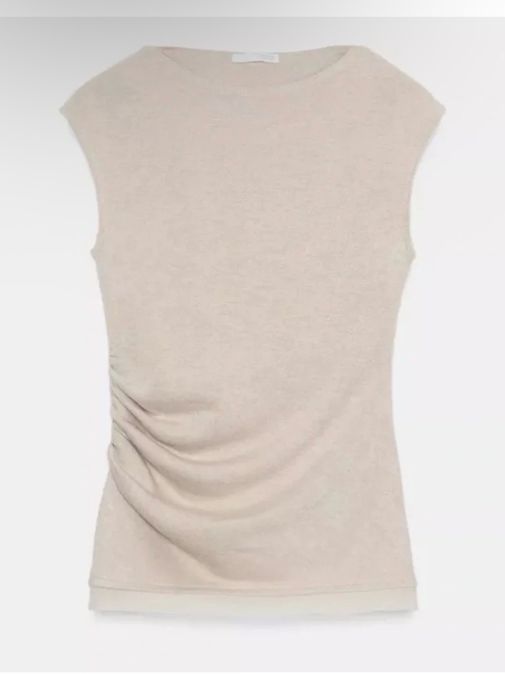 Zara | Ribbed Top w Side Ruching Detail, L - Picture 2 of 8